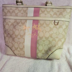 COACH - Chelsea Signature Heritage Shoulder Tote in coated canvas & leather